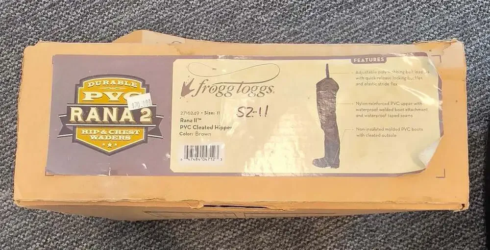 Frogg Toggs Rana II PVC Cleated Hipper Brown Size 11